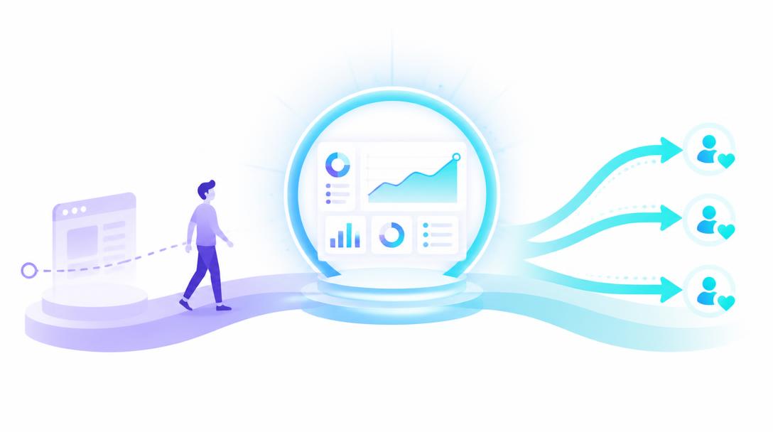 Customer reaching a lit results dashboard that leads to loyal, repeated use